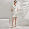 白色不规则裙摆设计感连衣裙女气质短袖优雅西装裙夏季 商品缩略图1