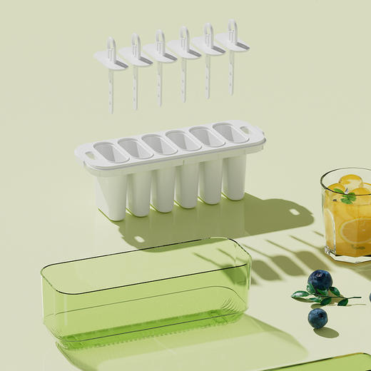 带盖冰格冰块膜具6格大容量家用自制冰棍冰棒冰淇淋模具雪糕模具 商品图3