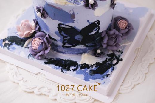 1027CAKE | 许愿池蛋糕 喷泉 韩裱 紫色 商品图3