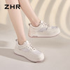 ZHR则则透气网面小白鞋女2024夏季新款百搭小白鞋厚底增高板鞋女 商品缩略图9