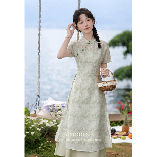 鹿向南「竹枝词」新中式罩衫上衣L37205SY 商品图5