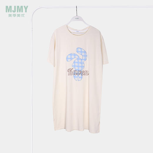 美季美优女士棉质贴布绣短袖裙J420406 商品图1