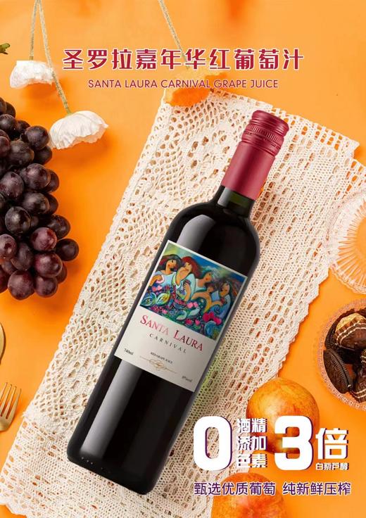 巴西高乔山谷进口 纯葡萄汁 无添加740ml 0酒精度六支装 商品图2
