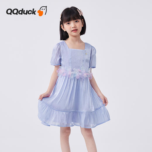 【120-165】女童短袖连衣裙洋气公主裙子可可鸭 商品图1