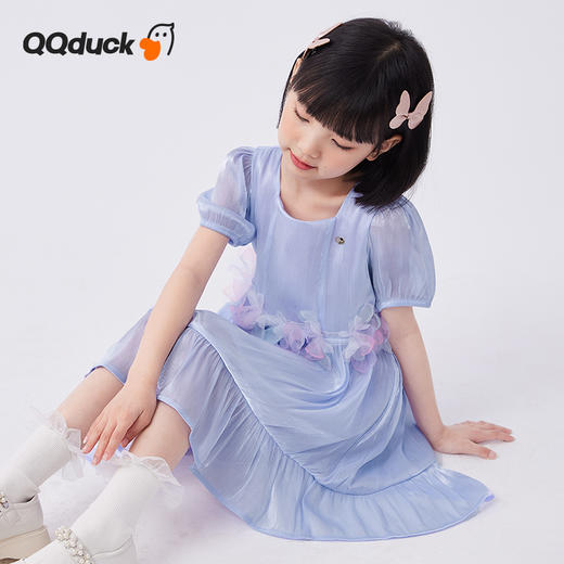 【120-165】女童短袖连衣裙洋气公主裙子可可鸭 商品图7