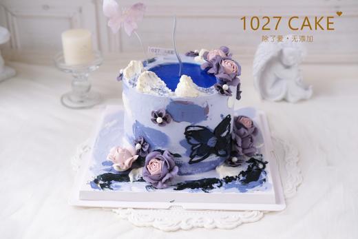1027CAKE | 许愿池蛋糕 喷泉 韩裱 紫色 商品图0
