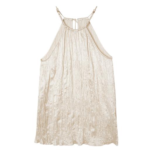 西嘉C+IMPRESS/西嘉醋酸吊带背心女夏外穿新款重工穿珠挂脖式无袖上衣CS2402050 商品图4