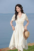 鹿向南 「月光手礼」温柔气质V领连衣裙L37001 商品缩略图5
