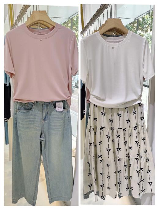 480928天丝圆领T恤，内穿外搭均可 商品图1