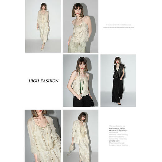 COCOBELLA新中式暗纹提花玉石盘扣人丝吊带对丝V领背心VT7001-2 商品图3