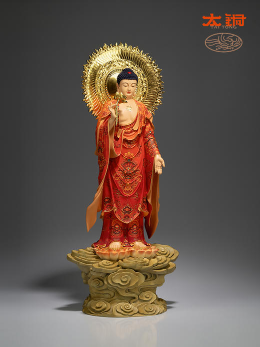 太铜《阿弥陀佛》全青铜 客厅工艺品 佛像摆件 商品图1