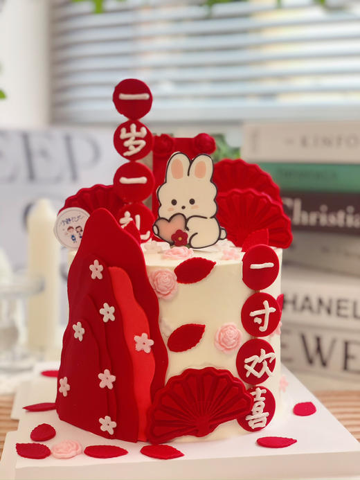 周岁翻糖兔子奶油蛋糕 提前两天预定 下单前请仔细阅读商品详情 商品图1