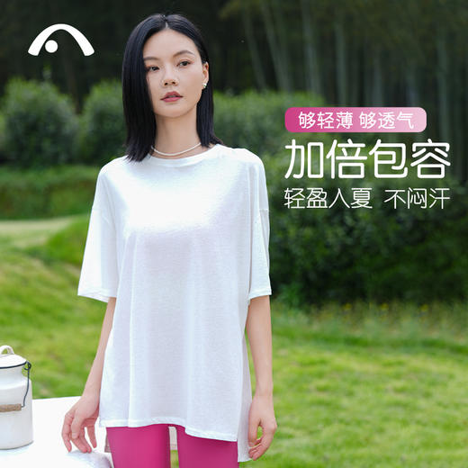 2024爱暇步春夏新品瑜伽运动健身跑步宽松短袖A24211CT 商品图12
