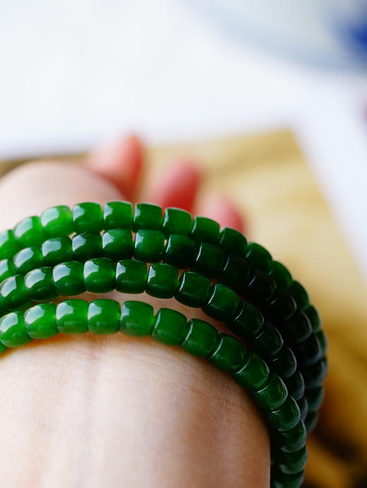 绿一样自由 · 初夏 · 和田碧玉手串【 嘉石286】 商品图5