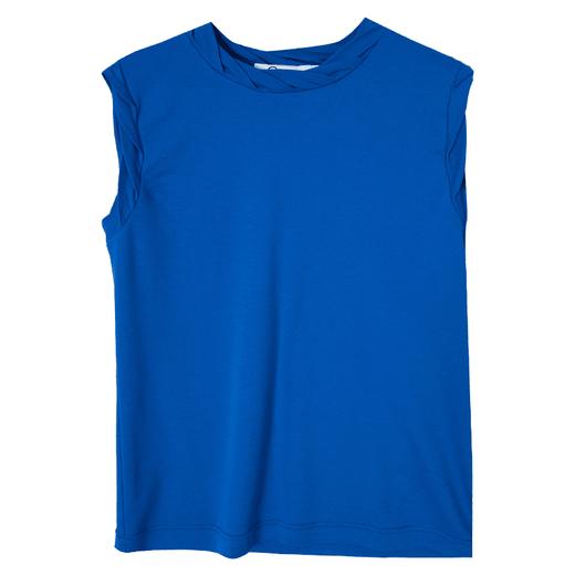 西嘉C+IMPRESS/西嘉克莱因蓝趣味麻花圆领无袖t恤夏新疆长绒棉T2402019 商品图4