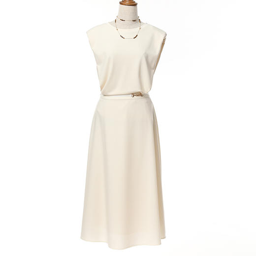 Famecoco范可儿优雅垂感半裙女士夏季透气a字通勤长裙FAC3HA025 商品图3