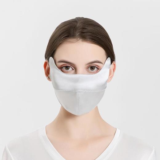 2025春夏桑蚕丝真丝防晒大口罩可调节挂耳式透气立体面罩女 商品图1