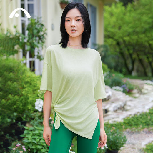 2024爱暇步春夏新品瑜伽运动健身跑步宽松短袖A24211CT 商品图7