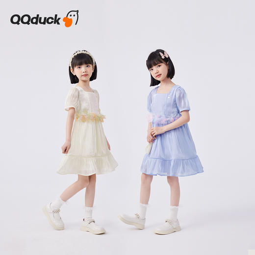 【120-165】女童短袖连衣裙洋气公主裙子可可鸭 商品图6