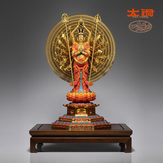 太铜《千手观音（泥金版）》限量版 全青铜 佛堂大号观音佛像摆件 商品图1