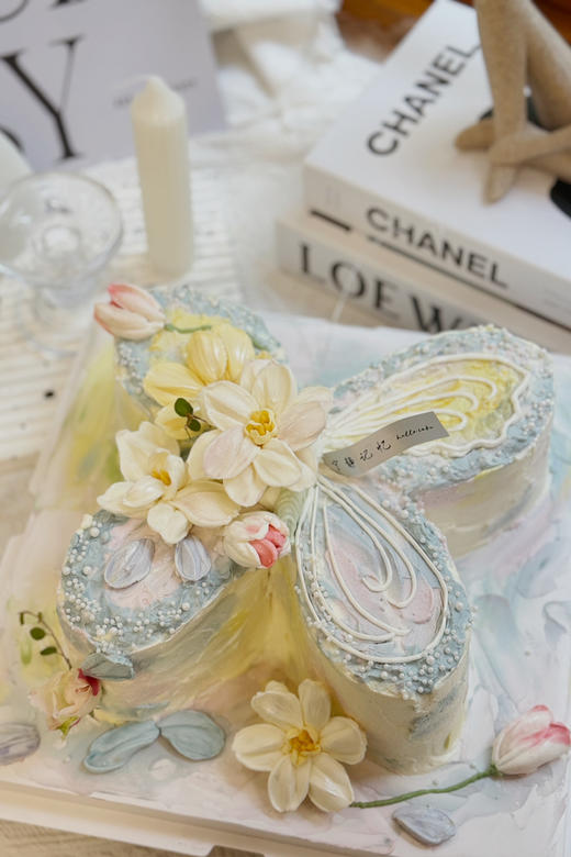 异形蝴蝶刮刀花奶油蛋糕 提前一天预定 下单前请仔细阅读商品详情 商品图2