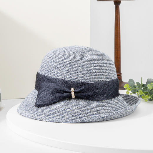 雀说 春夏草编防晒渔夫帽子女夏季出游时尚百搭海边遮阳帽4ZF-9164 商品图8