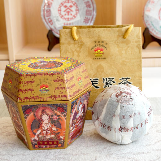2005年下关六面佛蘑菇沱普洱老生茶 一盒配一个礼品袋 一沱250克大沱 经典老下关 干仓真品高性价比 商品图8