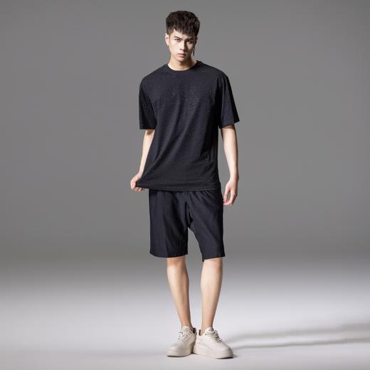 PINLI品立2024夏季新款烫钻休闲短袖T恤男士潮牌百搭圆领黑色体恤BG242111067 商品图4