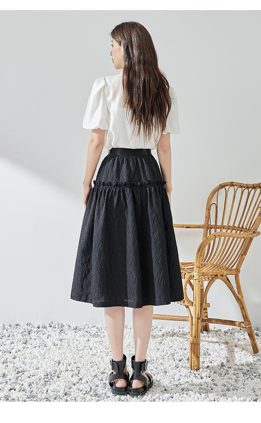 NUTS黑色半身裙322063007B 商品图1