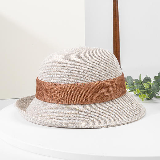 雀说 春夏草编防晒渔夫帽子女夏季出游时尚百搭海边遮阳帽4ZF-9164 商品图6