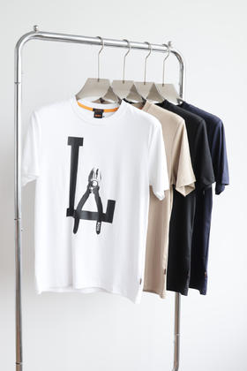 H.B 猛货 男女情侣款 立体印花丝光棉短袖T恤 TX278