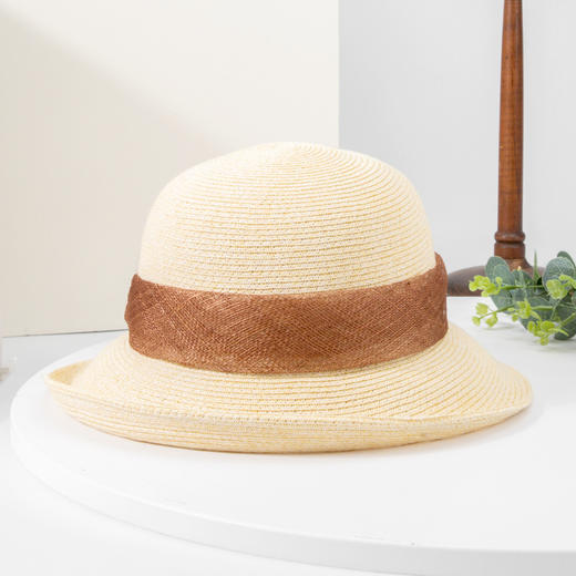 雀说 春夏草编防晒渔夫帽子女夏季出游时尚百搭海边遮阳帽4ZF-9164 商品图1