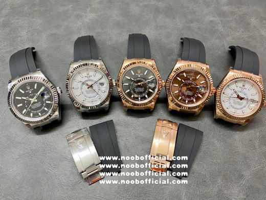 NOOB升级版 劳.力士Rolex Sky-Dweller 天行者！精彩细节：
【表壳】尺寸42毫米，沉稳可靠、雍容大度！
表圈采用劳力士Ring Command三角坑纹，旋转外圈可调转月份功能！ 商品图7