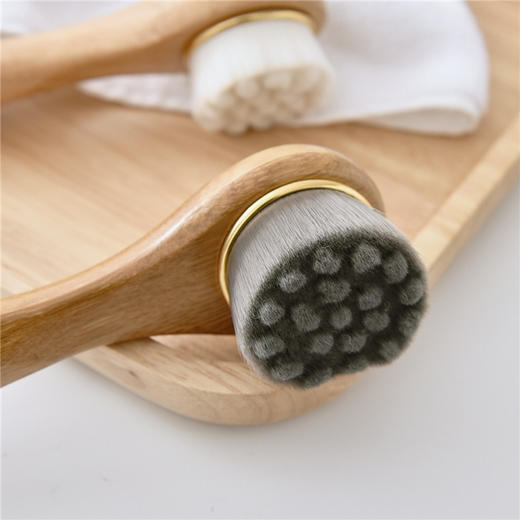 【面部清洁刷】洗脸神器洁面仪手动洁面刷实木榉木按摩刷面部清洁刷 商品图6