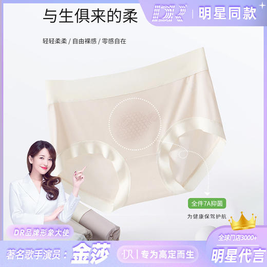 法国DR【明星代言】DR蜂窝自清洁7A抑JUN蚕丝无痕面膜内裤  六条礼盒装 商品图1