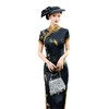 SYK10老上海复古民族风长款短袖宽边旗袍2024夏季新款中老年女士旗袍裙 商品缩略图4