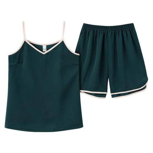 【吊带短裤套装】2024新款性感V领吊带睡衣女士高级感纯色家居服背心无袖套装 商品图4