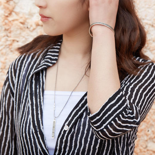 醍醐X弗影 银饰 藏密心咒印经板 藏地祝福 手工精修 弗影吊坠（配银链） 商品图3