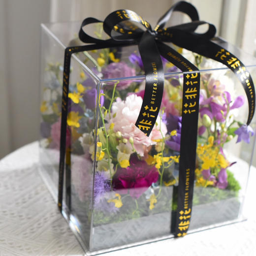 《莫奈的花园》高级亚克力透视花盒规格：30×30 商品图1