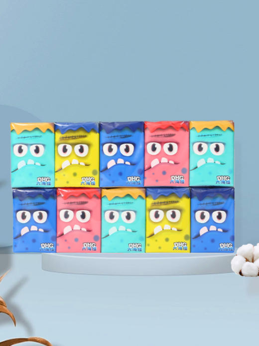 大海怪迷你纸巾手帕纸10包装 商品图0