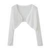百媚生 小披肩法式小披肩黑白色冰丝针织短款防晒开衫YX013 商品缩略图0