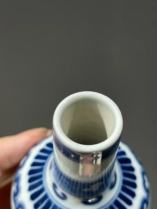 青花如意纹袖珍长颈瓶一对，顺丰包邮 商品图10