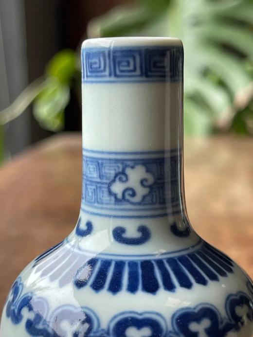 青花如意纹袖珍长颈瓶一对，顺丰包邮 商品图6
