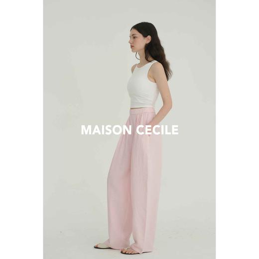 MAISON CECILE六色/本期推荐干丝桑蚕丝夏日松紧腰神裤 商品图2
