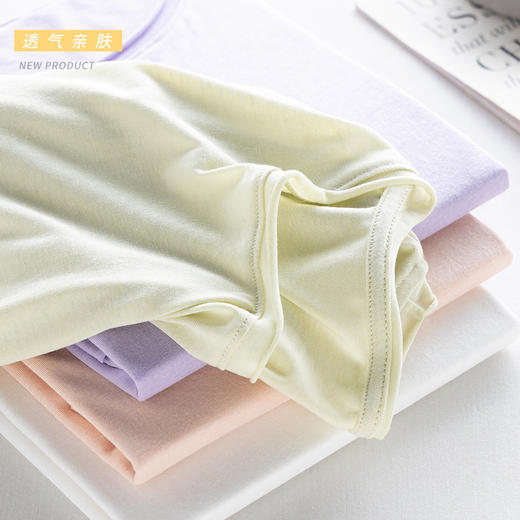 （合作款）竹节棉卷边T恤 商品图3