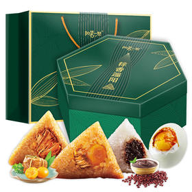 阳茗一世粽子礼盒12粽4鸭蛋2021g