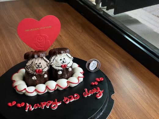 可露丽两只小熊奶油霜蛋糕 商品图0