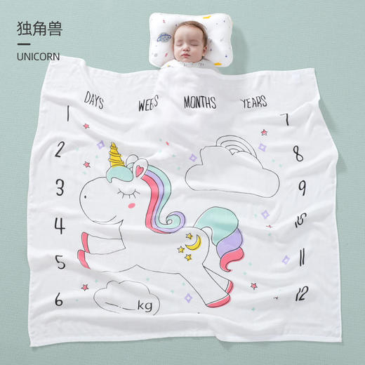 婴幼儿双层竹棉盖毯儿童被薄款空调夏凉被宝宝竹纤维冰丝毯110*110cm 商品图7