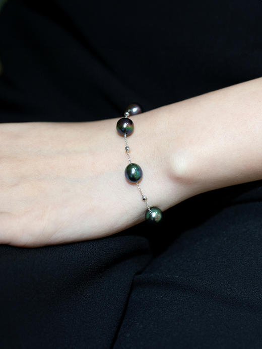 LUCINE 鹿鸣珠宝 |【满天星】黑珍珠手链 商品图1