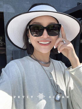 PETIT SCHAN小闪 Paris in Paris  #062 巴黎中的巴黎 台湾维丝卡辫子空顶度假帽防晒帽